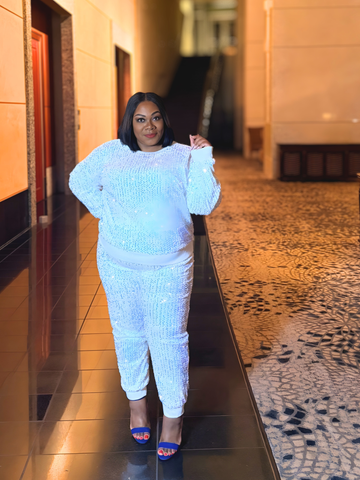 OPULENT GLAM 2 PIECE SET (WHITE)